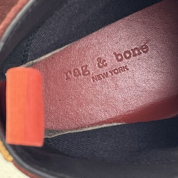 Rag & Bone High Top Sneakers Womens Size 39 (US 8.5 ) Burgundy Merlot Suede